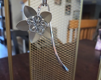 Silver Scale Mail Shepherds Hook Bookmark