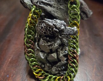 Half Persian Chainmail Bracelet with Firefly Charm