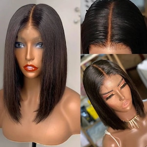 Deep part 2*6 Peruvian Human hair KIM- K STYLE Bob wig 10inches #alopecia #chemo# wigs