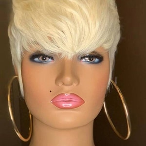 Blonde #613 100% high quality  Brazilian human hair short pixie cut