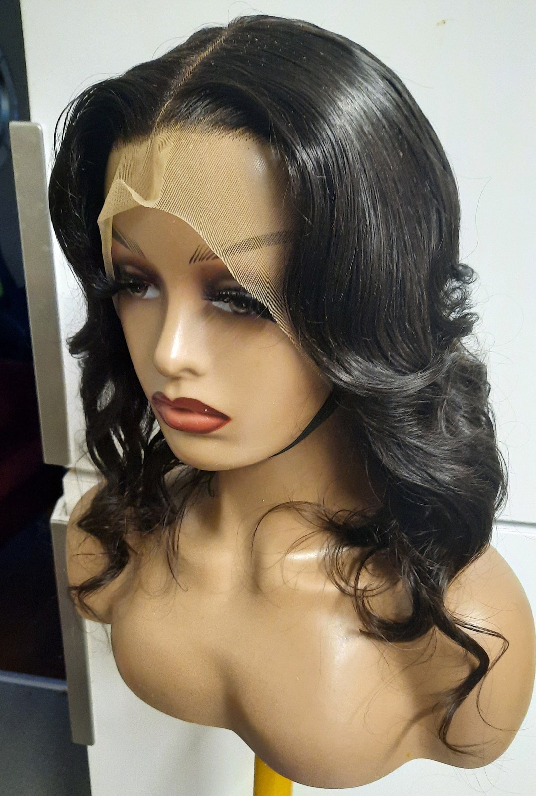 13x4 Lace Frontal Virgin Unprocessed Peruvian Human Hair Wig in 14 ...