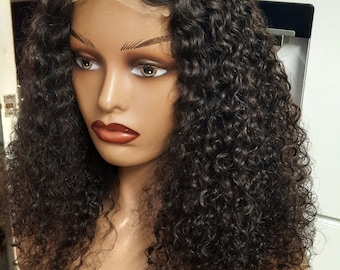 Salt & Pepper Jerry Curl Length Short Human Hair Wigs for  display picture 1