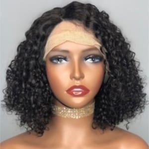 High quality Peruvian unprocessed human hair pixie curly wig