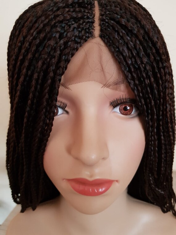 Ready To Ship Handmade Box Braided Lace Front Middle Part Etsy