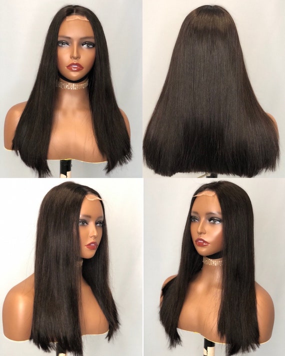 Virgin Unprocessed Virgin Cambodian Bone Straight Super Double Drawn High Quality Human Hair Wig 16inches Etsy UK