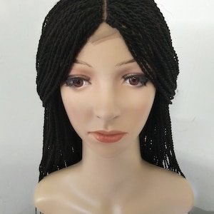 Ready to ship!! Handmade Senegalese twist braided wig in  Black also in darkbrown
