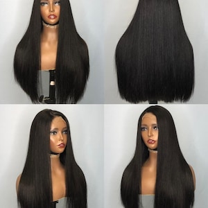 Cambodian Bone straight  super double drawn high quality human hair wig 24inches