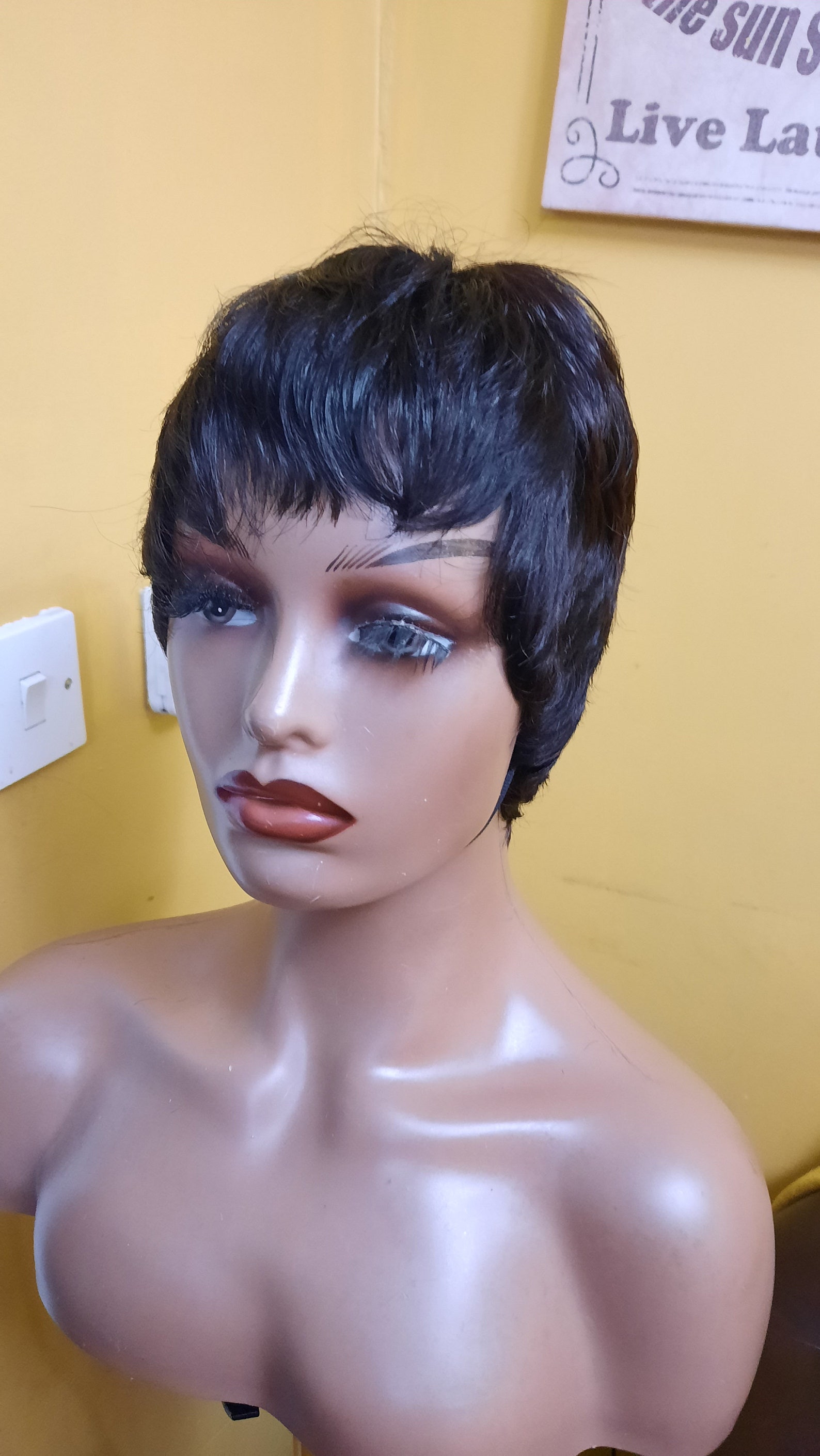High Quality Unprocesed Human Hair Pixie Cut Short Skull Cap Wig Etsy UK