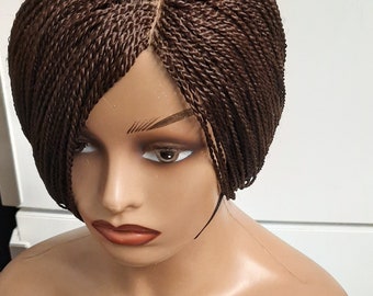 Ready to ship!! Handmade micro side part twist braided wig in /#33