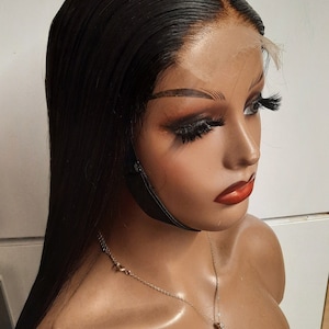 Cambodian Unprocesed Bone straight  super double drawn high quality human hair wig 20inches
