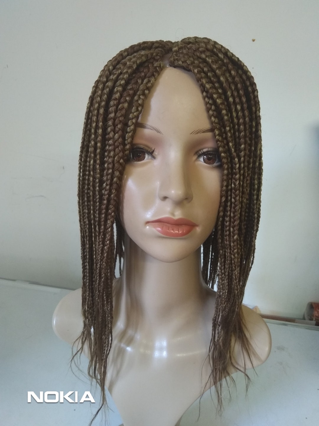 Short Hand Made Feather Box Braids Etsy