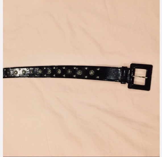 NWOT Neiman Marcus Patent Leather Belt With Silve… - image 8