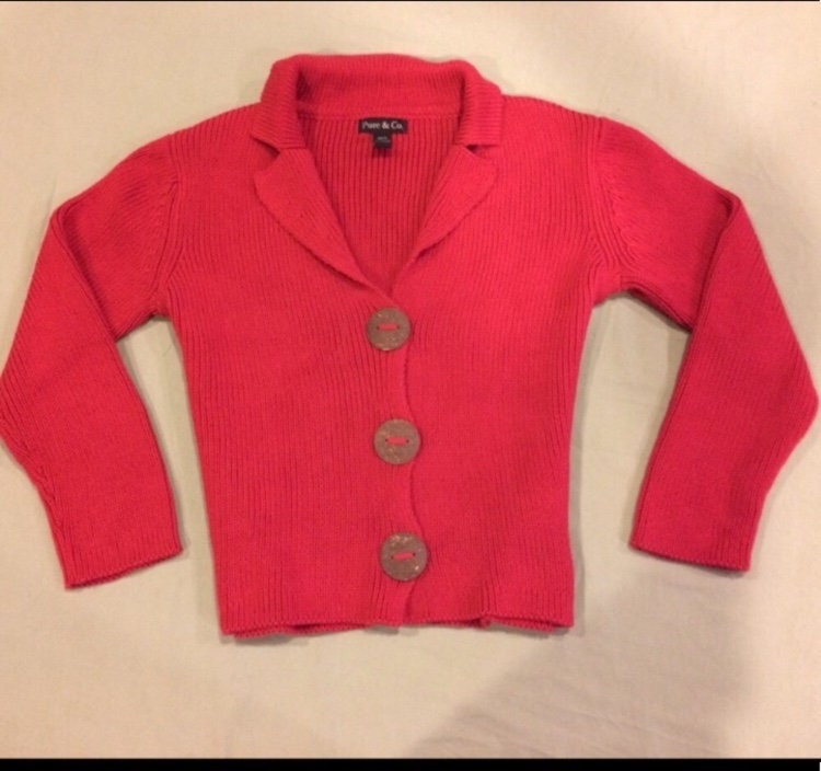 Big Button Cardigan - Etsy
