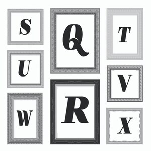 Letters of the Alphabet, Printable Poster, Typography, Scandinavian ...