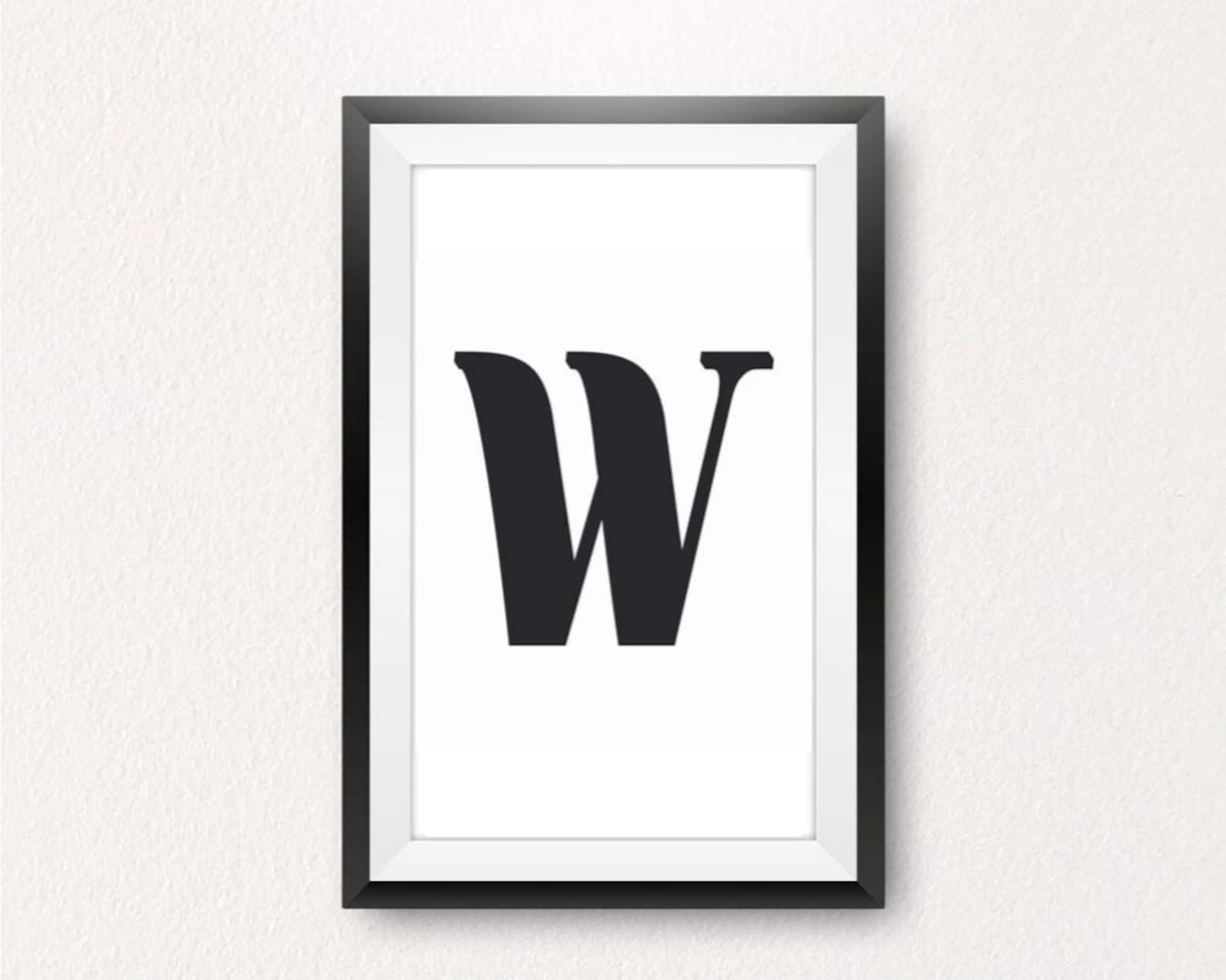 Letters of the Alphabet, Printable Poster, Typography, Scandinavian