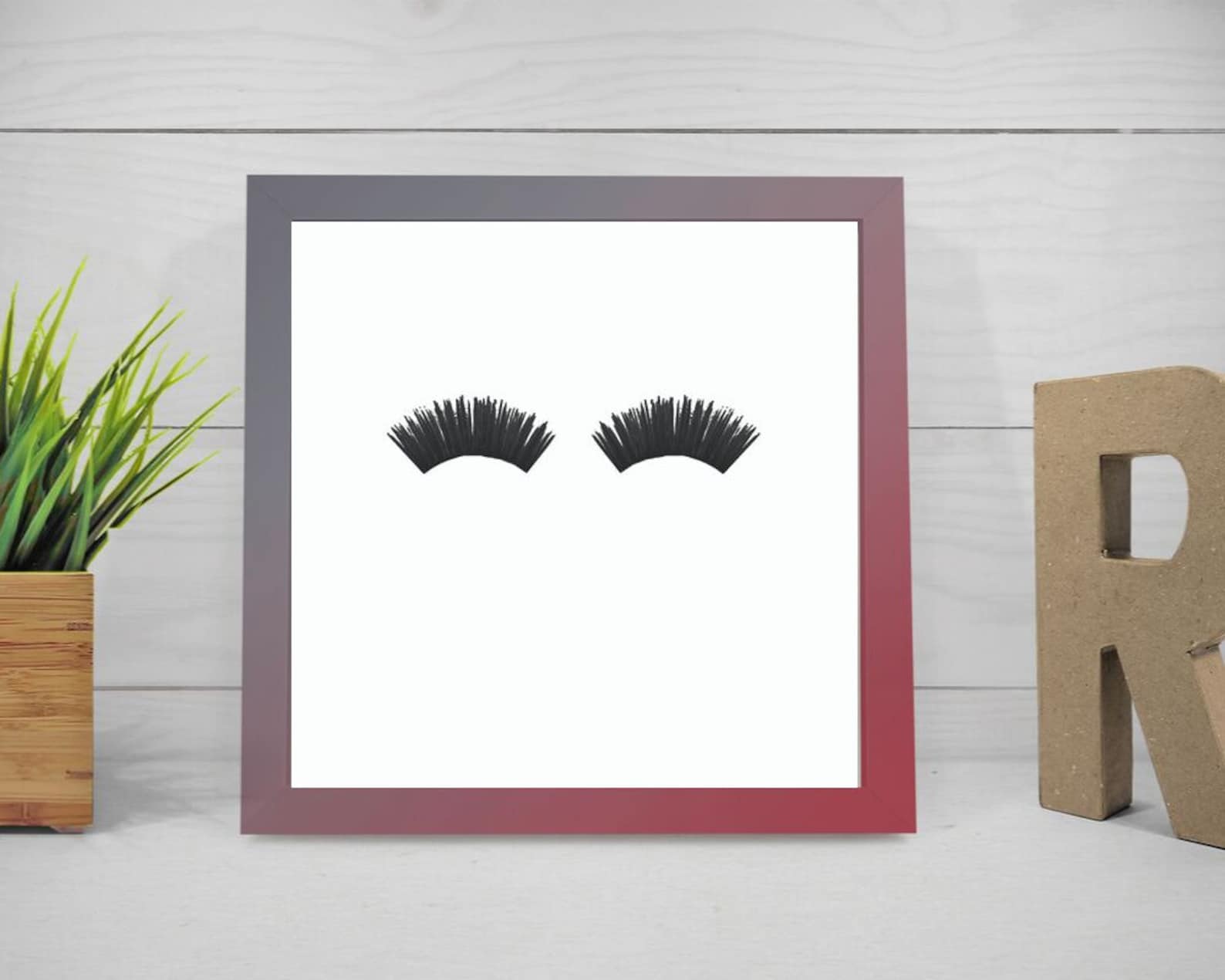 Lashes Printable Wall Art Instant Downloadble Gift Eyelashes Etsy