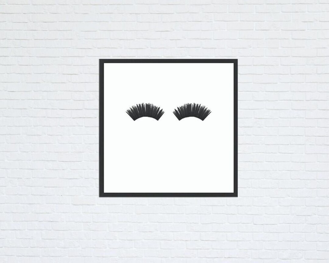 Lashes Printable Wall Art Instant Downloadble Gift Eyelashes Etsy