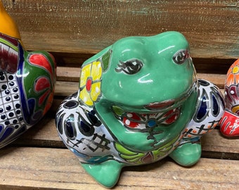 Talavera Frog Planter, Frog Pot, Garden, Ceramic Pots, Indoor Outdoor Gardening, Garden Decor| Mother's Day Gifts| Gifts for Plant Moms