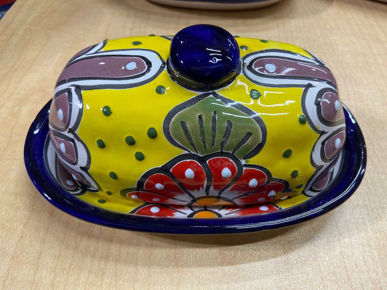 Talavera Ceramic Butter Holder Plato Ceramica De Etsy