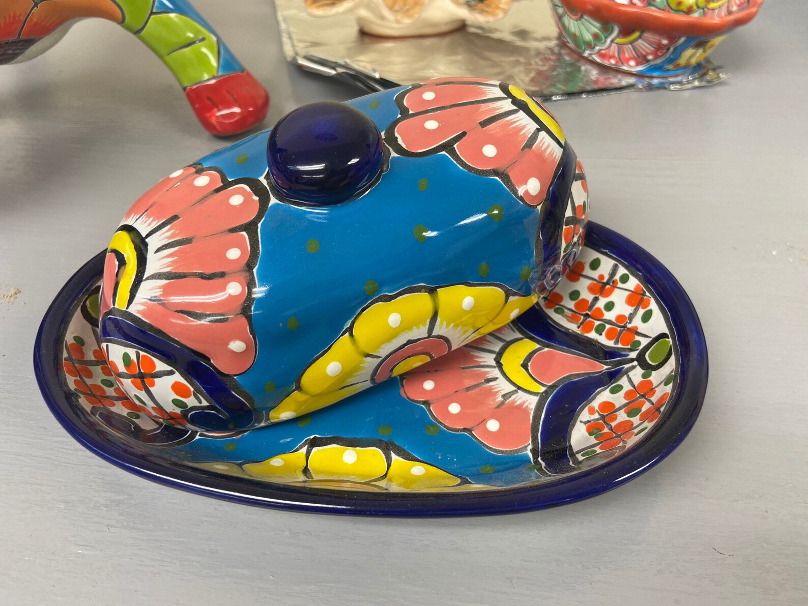 Talavera Ceramic Butter Holder Plato Ceramica De Etsy