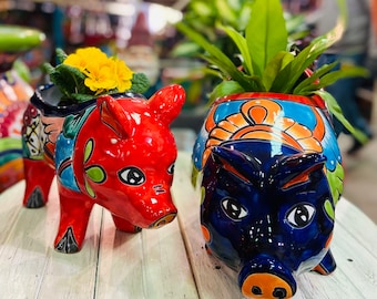 Pig Planter | Succulent | Talavera Planter | Home & Garden| Mother's Day Gifts| Gifts for Plant Moms| Gifts for Her