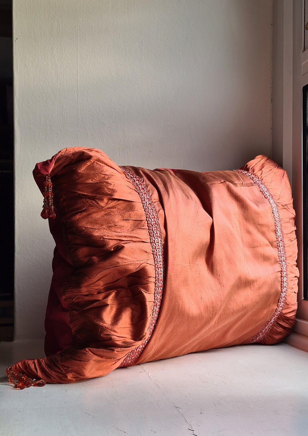 Vintage Silk Pillow Etsy