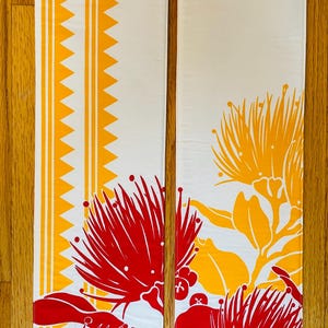 Large Flower Clergy Stole, Reversible Orange Stole #512