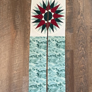 Mariners Compass Clergy Stole, Reversible Red Stole #1258