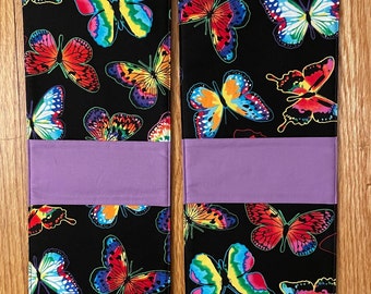 Butterfly Clergy Stole, Reversible Red Circles Stole #821