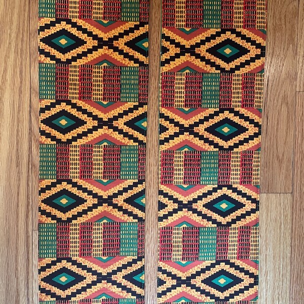 African Clergy Stole, Reversible Green Stole #926