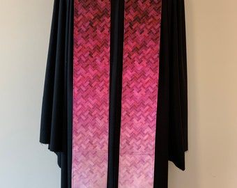 Shaded  Purple Clergy Stole, Reversible Purple & Pink Stole #826