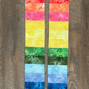 Rainbow Clergy Stole, Reversible Blue Batik Stole #181
