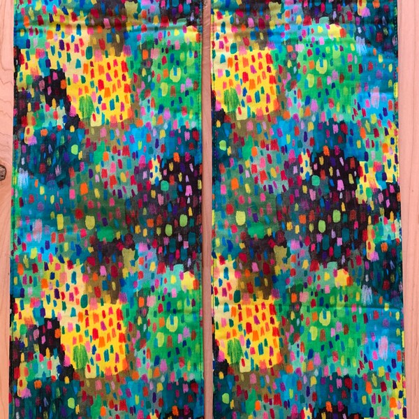 Dotted Rainbow Clergy Stole, Reversible Orange Stole #410