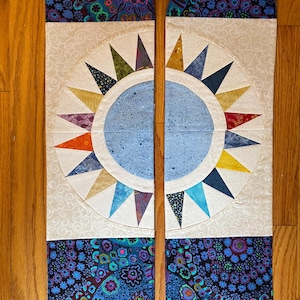 Stola clericale Blue Mariners Compass, stola viola reversibile n. 773