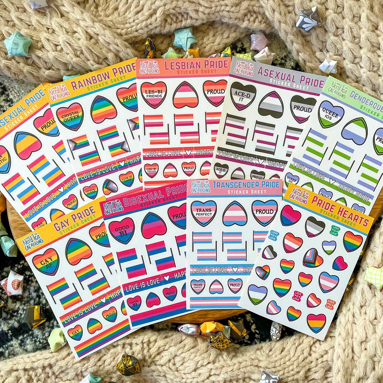 Pride Sticker Sheet Bundle 9x Sticker Sheets Etsy