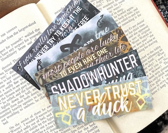 Shadowhunter Bookmarks | Bookish | Mortal Instruments | Fantasy | Infernal Devices | Clary | Jace | Will | Tessa | Jem