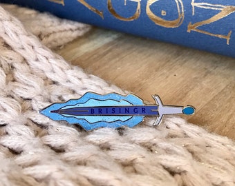 Brisingr Bookish Sword Enamel Pin | Dragons | High Fantasy Books | Saphira | Inheritance Cycle
