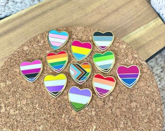 LGBTQIA+ Pride Candy Heart | Enamel Pins