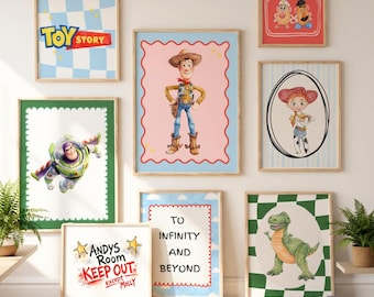 Toy Story Printable Wall Art Set – Woody, Buzz, Jessie (Digital Download)