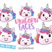 Unicorn Faces Clipart, Unicorn Clip Art, Unicorn Graphics, Unicorn ...