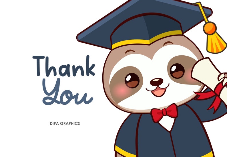 Graduation Sloth Clipart, Sloth PNG, Balloon Clipart, Diploma Clipart, Like PNG, Congrats to the Grad PNG, Commercial Use, Instant Download image 4