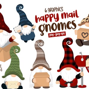 Happy Mail Gnomes Clipart, Nordic Gnomes, Mail Clipart, Envelope Clipart, Mail Box, Postal Clipart, COMMERCIEEL gebruik, INSTANT DOWNLOAD