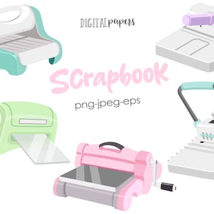 Scrapbook Clipart, Crafts Clipart, Crafting Clipart, Machine Clipart, Scrapbooking, Plotter, Tool Clipart, Comercial, DESCARGA INSTANTE