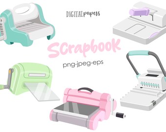 Scrapbook Machine Clipart: Handwerkszeug (PNG, JPEG, EPS) (Digitaler Download)