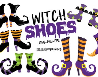 Witch Legs Clipart: Halloween Costume Party Graphics (INSTANT DOWNLOAD)