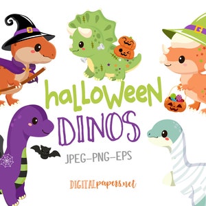 Spooky Dinosaur, Halloween Dino, Trex, Pumpkin, Witch, Costume Party, Vampire, Halloween Party, Dinosaur Party, Commercial, INSTANT DOWNLOAD