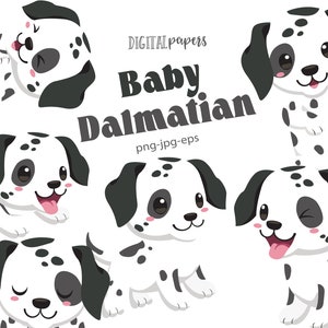 Imágenes Prediseñadas de dálmata, imágenes prediseñadas de cachorro, imágenes prediseñadas de cachorros, imágenes prediseñadas de perro, gráficos de mascotas, Vector de pegatina, comercial, descarga instantánea