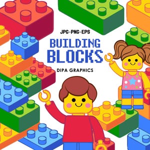 Building Bricks PNG Clipart, Building Blocks Toy Clipart, Puzzle PNG, Sublimation PNG, jpg, eps Clipart, Instant Download