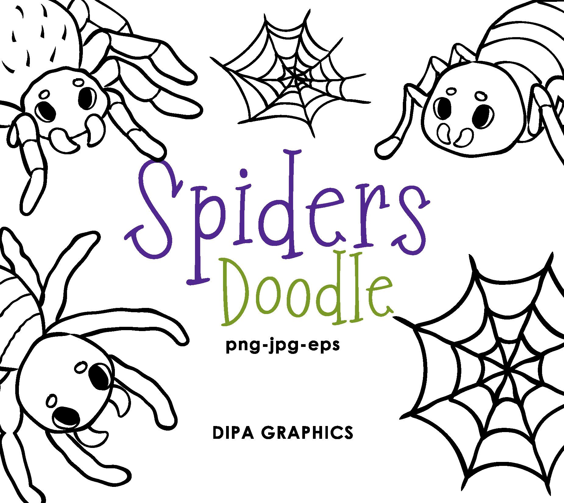 Spider Css Spider Clipart: Spiderweb PNG, Vector Graphics (instant Download) - Etsy