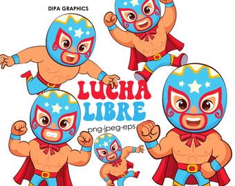 Lucha Libre Clipart, Luchador PNG Clipart, Mexican Clipart, Mexico PNG Clipart, Commercial Use, Instant Download